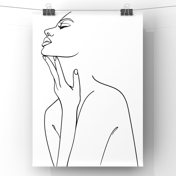 ✨NEW✨Original 8x10 Illustration Minimalist Woman Art Print Un… - Picture 2 of 3